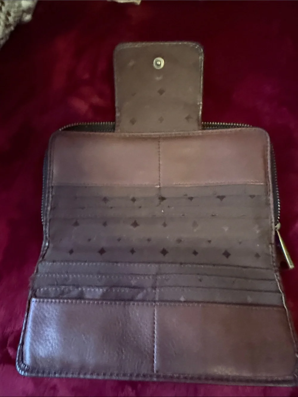 Fossil Explorer Brown Leather Clutch Wallet Vintage Leather